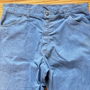 VTG 60s 70s Sanforized USA Jeans Workwear 36x30 Ideal Blue‎